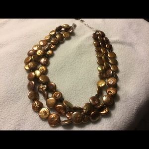 Silpada Bronze Freshwater Pearl Necklace